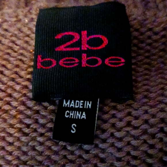 2B Bebe soft, light mocha cardi with 1/2 sleeves - Picture 3 of 4